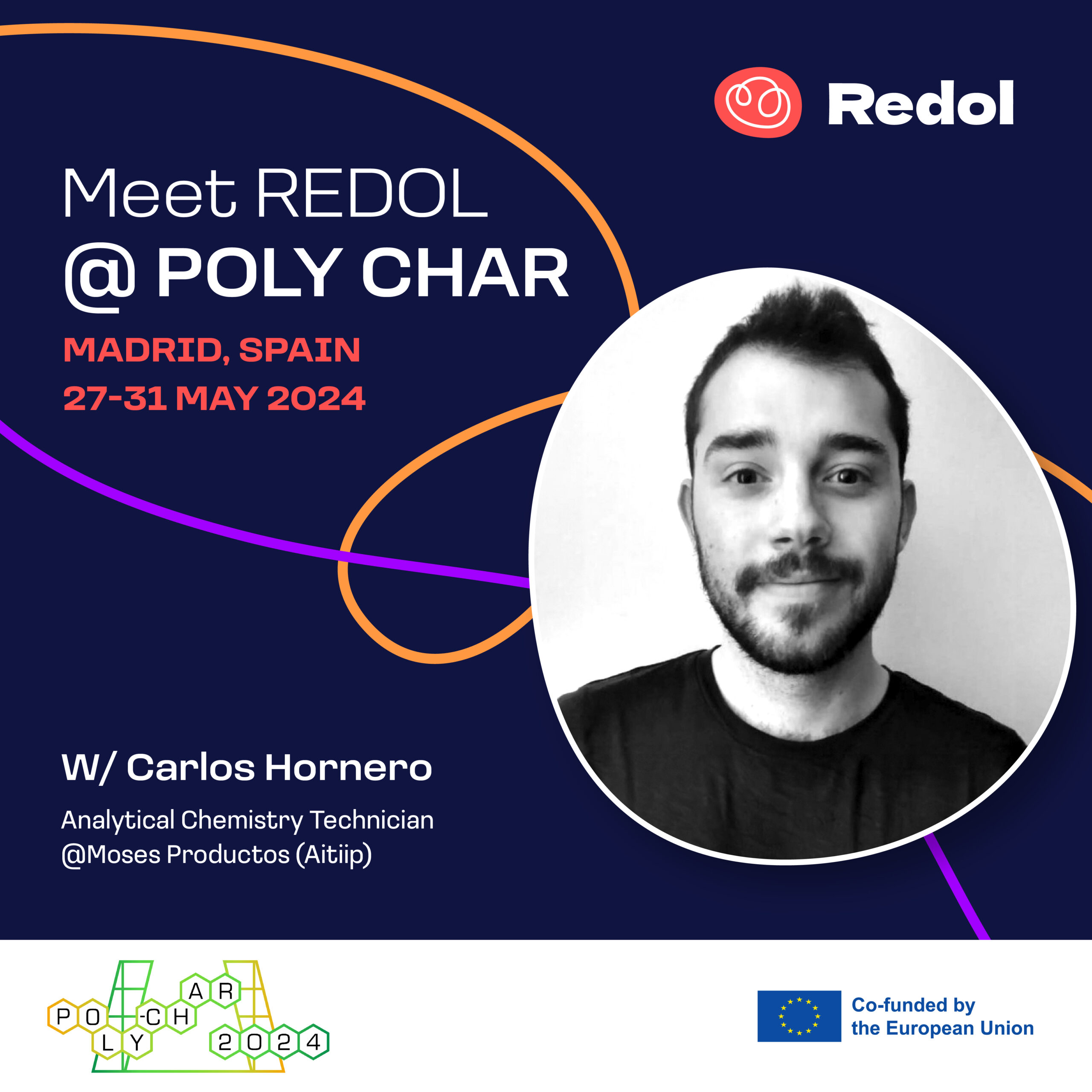 Carlos Hornero attending POLY-CHAR 2024 conference in Alcalá de Henares